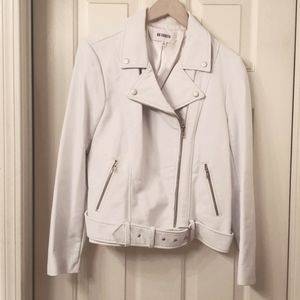 Faux leather moto jacket